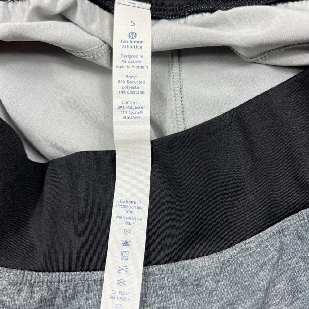 Lululemon T.H.E Short Linerless 11” Heathered Printed Grey Deep Coal